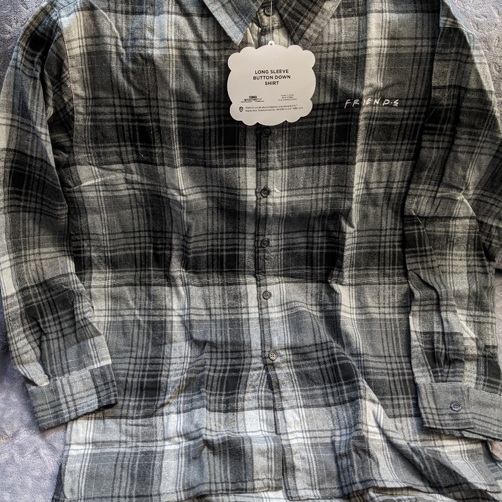 Friends S long sleeve button down shirt